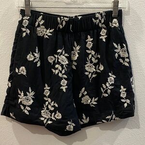 Abercrombie & Fitch Linen-Blend Embroidered Pull-On Short